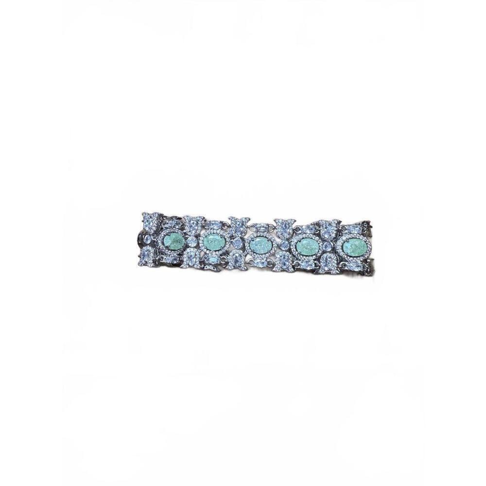 Vintage Silver and Crystal Bracelet